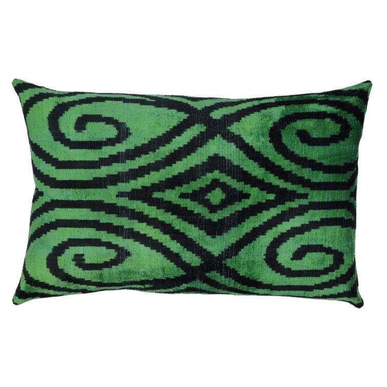 Green geometric best sale throw pillows